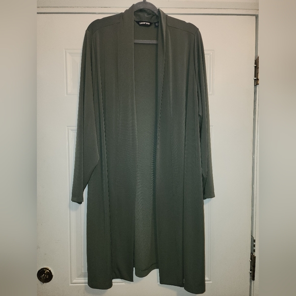 Lands' End Tops - Lands' End Open Front Cardigan in Olive